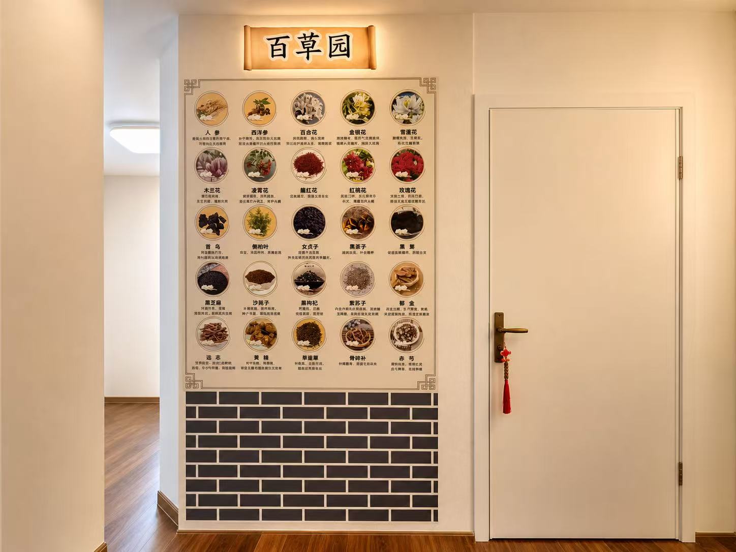 百草园 – Kräuterwand Xi Lai Le Frankfurt